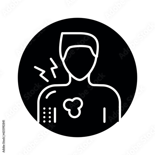 Nausea line icon. Isolated vector element.