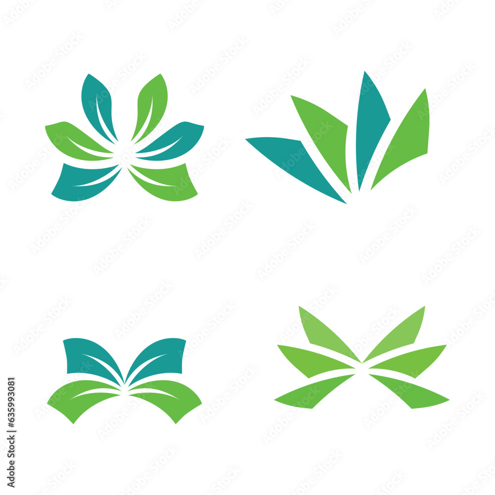Leaf design icon element vector with creative style