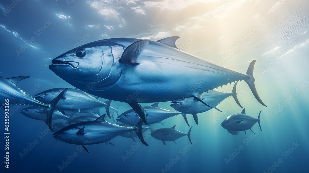 Fototapeta premium Ozeanwanderer: Thunfischherden auf Reisen