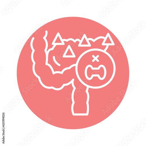 Type 2 diabetes line icon. Isolated vector element.