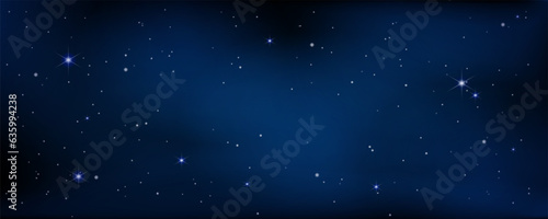 Concept of web banner. Magic color galaxy. Horizontal space background with realistic nebula, stardust and shining stars. Infinite universe and starry night sky. photo