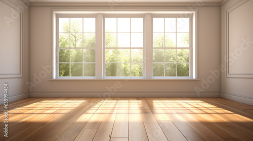 empty room with wooden floor