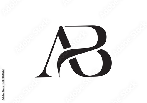 creative AB letter design for your business