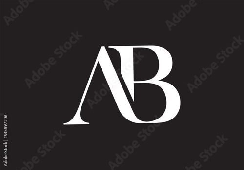 creative AB letter design for your business