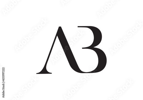 creative AB letter design for your business