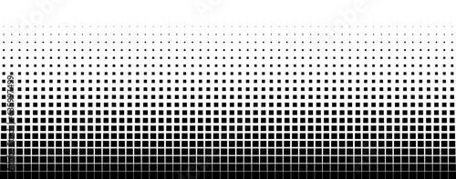 Square halftone effect black rectangle gradient texture
