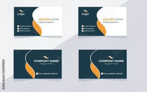Best digital design modern simple vector minimal creative illustration personal information office visiting card template  