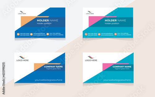 Best digital design modern simple vector minimal creative illustration personal information office visiting card template  