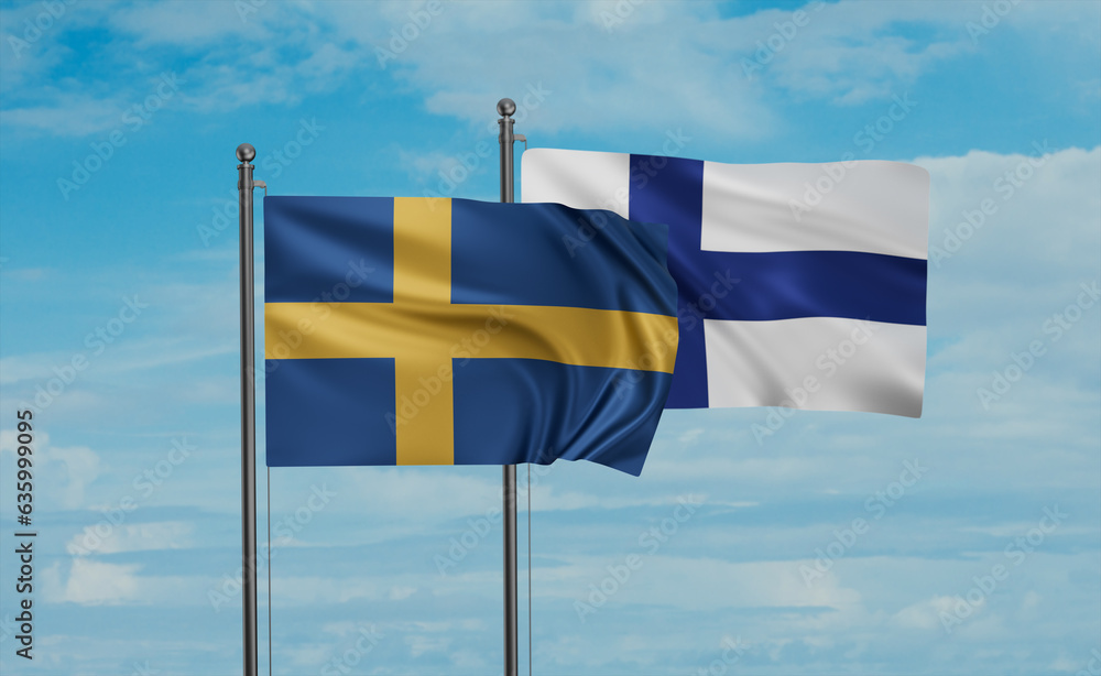 Finland and Sweden flag