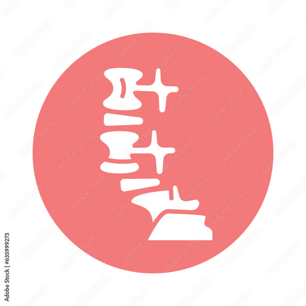 Spondylolisthesis line icon. Isolated vector element. Spondylolisthesis line icon. Isolated vector element.