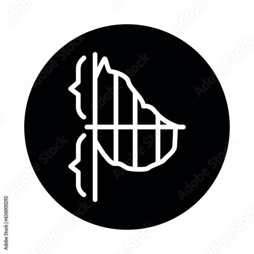 Bronchodilator test line icon. Isolated vector element.