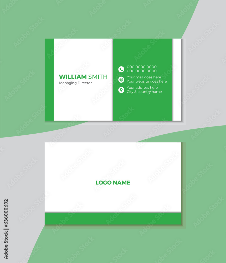 Vactor clean & simple professional business card design template Vactor clean & simple professional business card design template