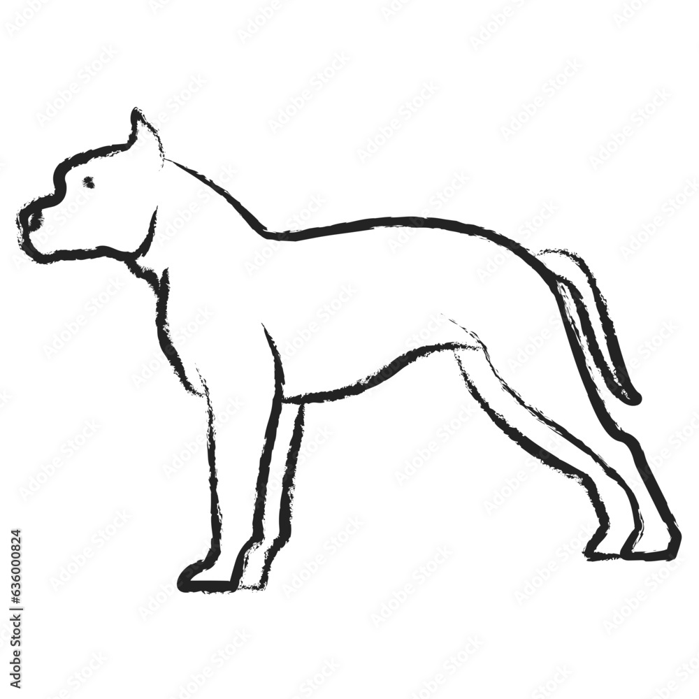 Obraz premium Hand drawn American Staffordshire Dog icon