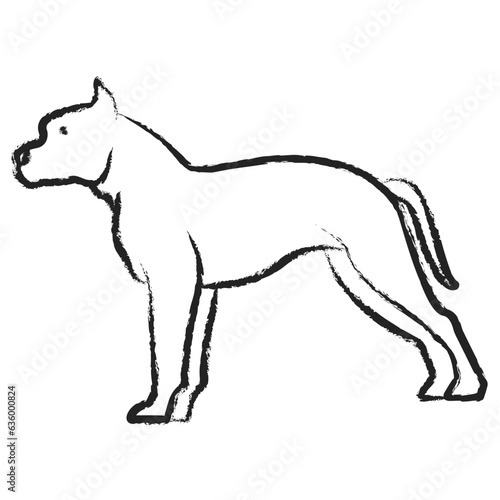 Hand drawn American Staffordshire Dog icon