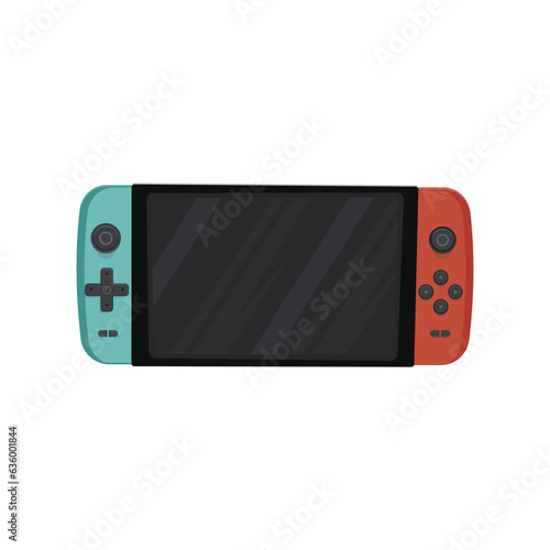 Modern handheld game console Colorful Vector Illustration Image. Hybrid Video Game Console Isolated Vector