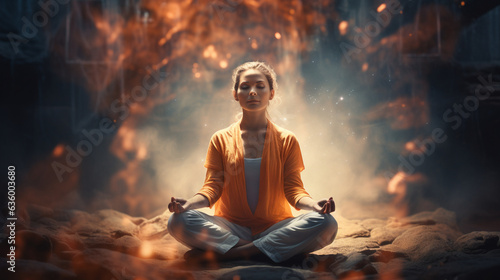 Mind-Body Therapies: A person practicing mindfulness meditation or yoga, indicating the integration of mind-body therapies into mainstream medicine  © Наталья Евтехова