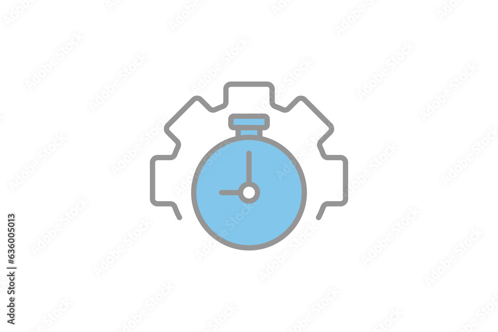 Time Management Icon. Icon related to assessment. suitable for web site design, app, user interfaces. flat line icon style. Simple vector design editable Time Management Icon. Icon related to assessment. suitable for web site design, app, user interfaces. flat line icon style. Simple vector design editable