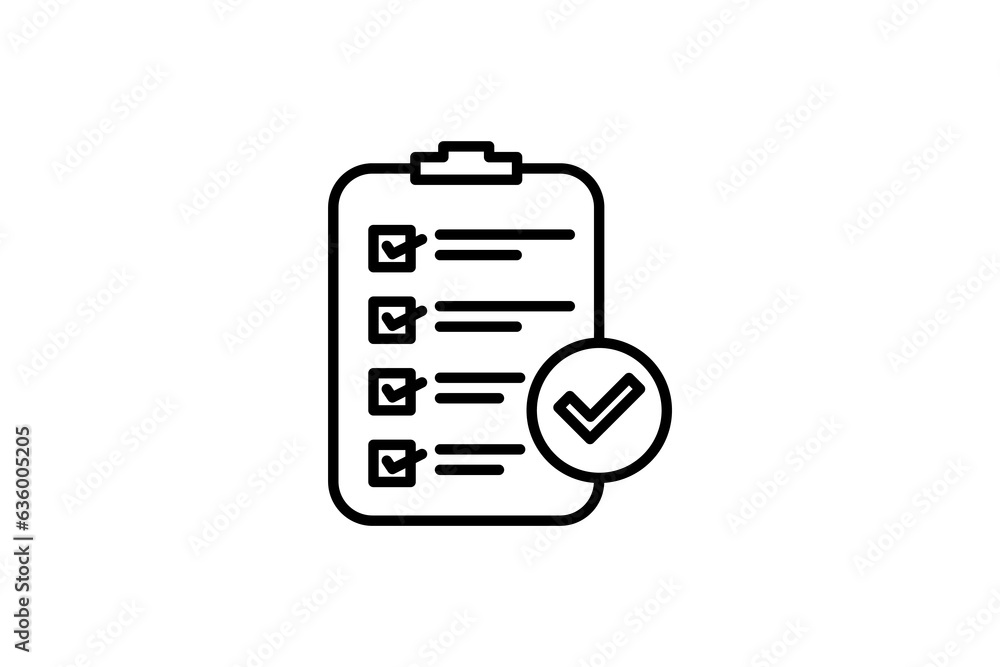 Approved Document Icon. Icon related to assessment. suitable for web site design, app, user interfaces. line icon style. Simple vector design editable Approved Document Icon. Icon related to assessment. suitable for web site design, app, user interfaces. line icon style. Simple vector design editable