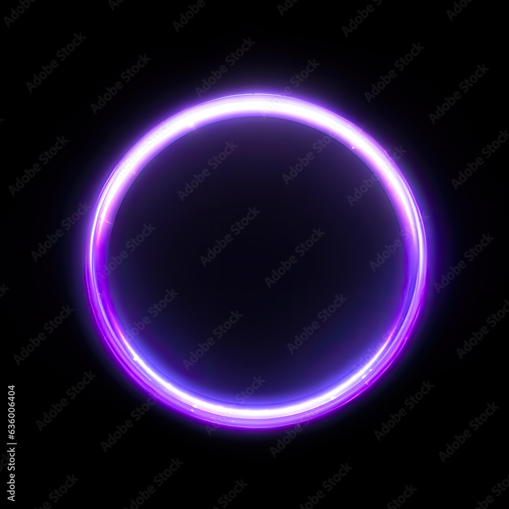 beautiful purple neon ring with glow generated by AI
