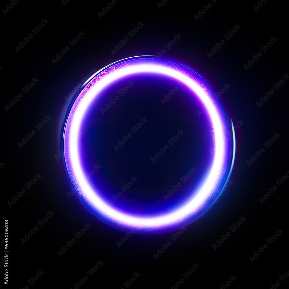 beautiful purple neon ring with glow generated by AI