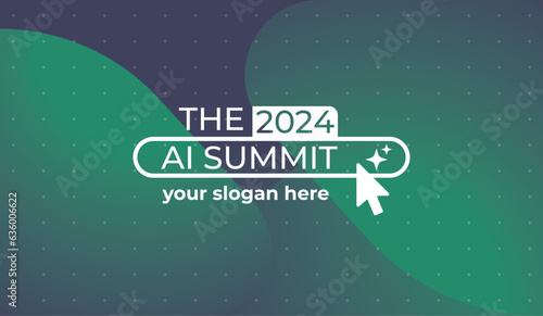 logotype abstract graphic EPS vector design of annual event summit and title made for Technology and AI theme - annual convention for Artificial Intelligence