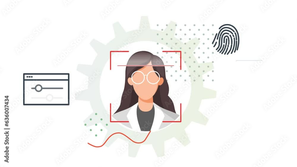 Document Authentication Animation Picture Secured Services with Face Detection Technology and 2 Factor ...