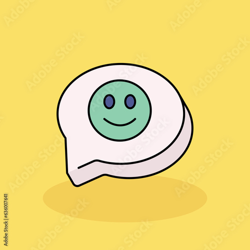 Good Review speech bubble Free vector cartoon icon illustration. customer experience icon concept isolated . flat cartoon style