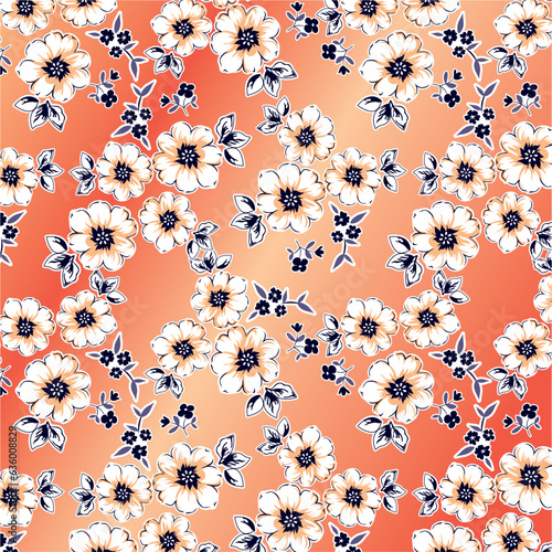 Neighbouring daisies design beautiful flowers pattern