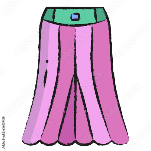 Hand drawn Cowl Skirt icon