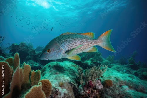 Exotic fish on coral reef; vibrant colors and marine life., generative IA © JONATAS