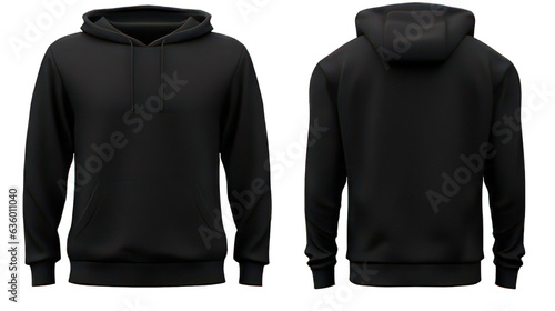 Black pullover isolated on white created with Generative AI