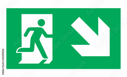 Green emergency exit sign