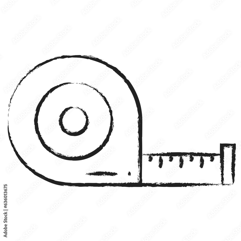 Hand drawn Measuring Tape icon