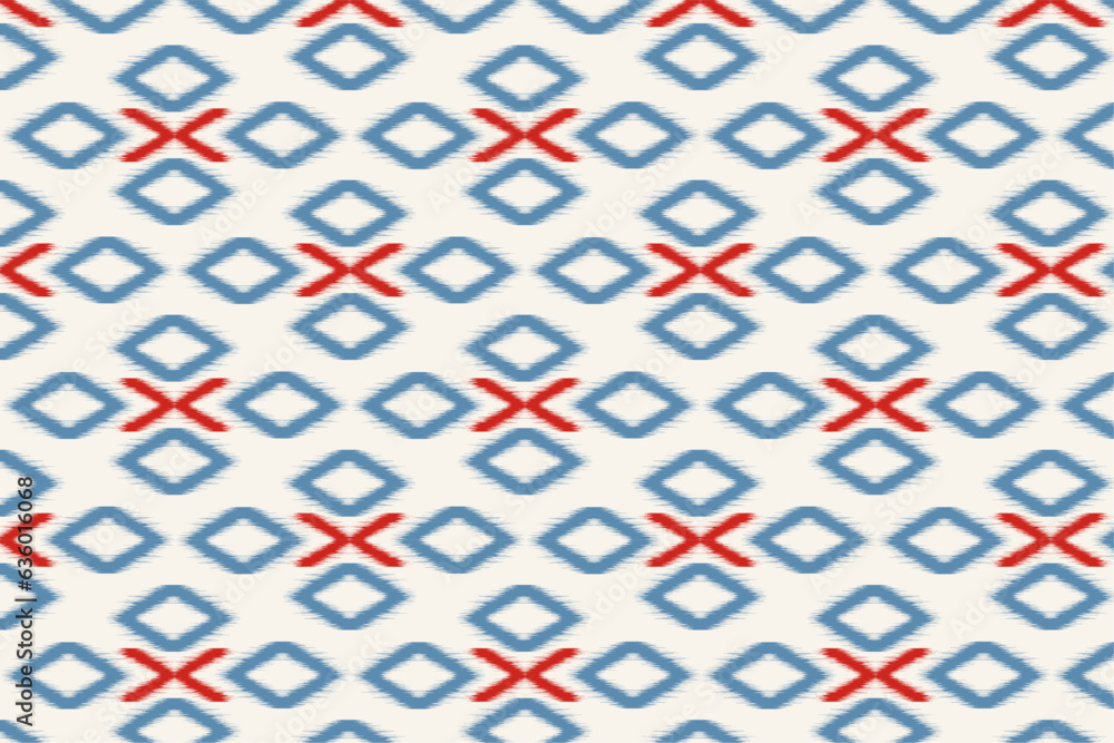 Ethnic ikat handicraft pattern abstract vector. Ethnic ikat handicraft pattern abstract vector.