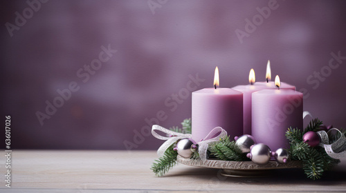 Advent wreath, concept background, generative ai photo