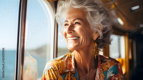 Mediterranean Memories: Elderly Woman Explores Historic Cruise Destinations