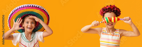 Collage of little Mexican g...