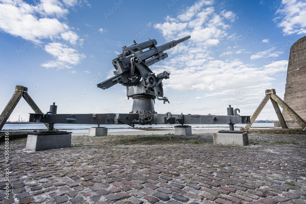 Fototapeta premium canon of a atlantik wall bunker