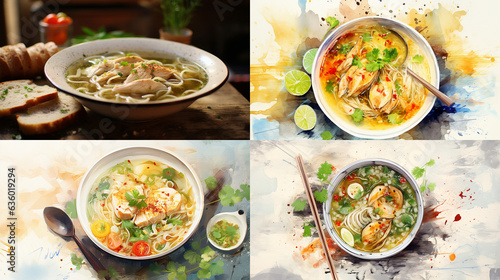 thai food collage