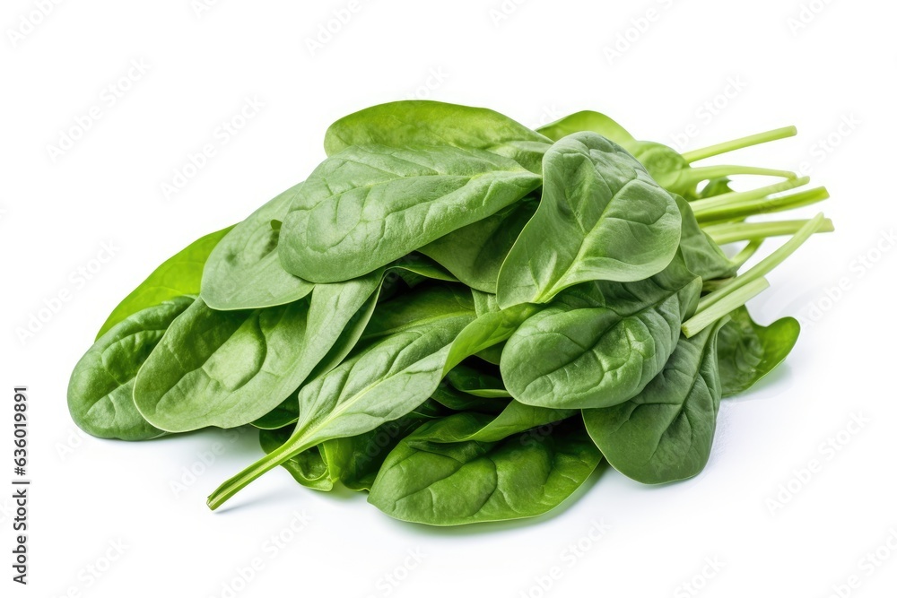 Green fresh spinach isolated on white background. Green fresh spinach isolated on white background.
