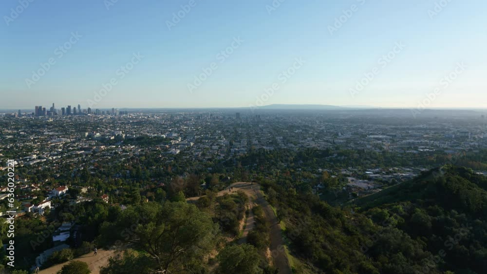 Los Angeles Panorama Cityscape 24ｍｍ from Griffith Park Time Lapse California USA