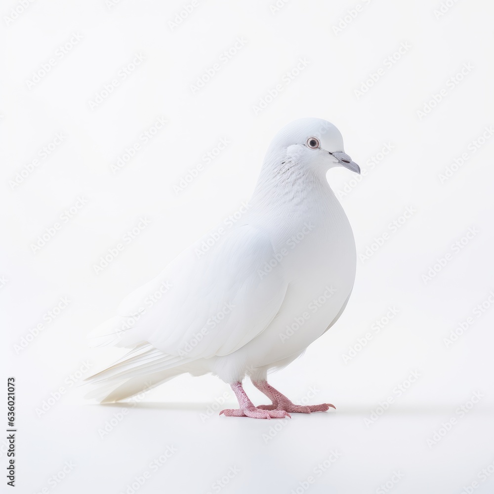 White dove isolated on white background White dove isolated on white background