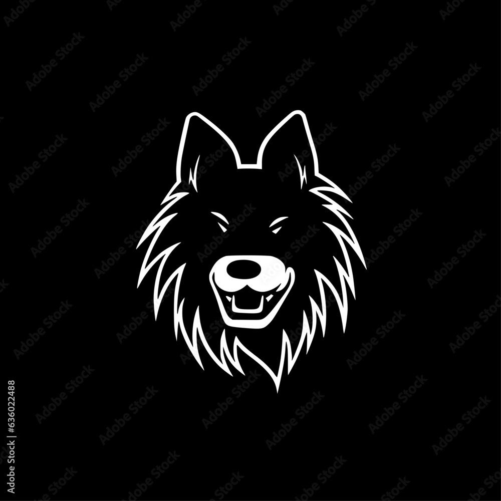 Naklejka premium Dog | Minimalist and Simple Silhouette - Vector illustration