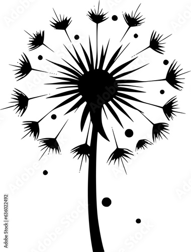 Dandelion - Minimalist and Flat Logo - Vector illustration