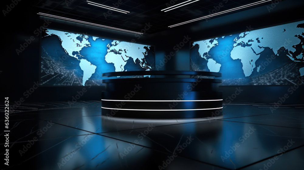3D World News Background, digital world breaking news Studio Background for news. 3D World News Background, digital world breaking news Studio Background for news.