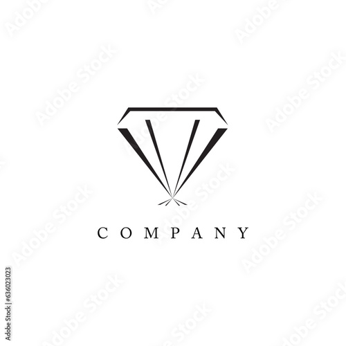 Diamond logo design, minimal logo, jeweler logo design, leaf logo, nature logo, organic logo, green logo, tree logo, creative logo. eps