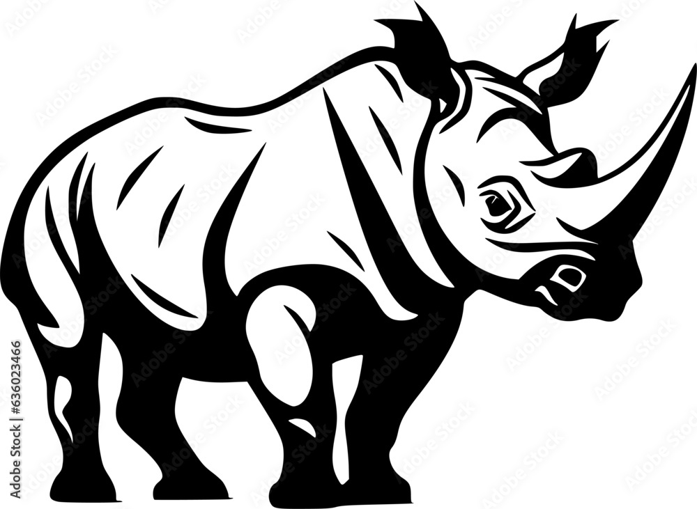 Rhinoceros - High Quality Vector Logo - Vector illustration ideal for T-shirt graphic