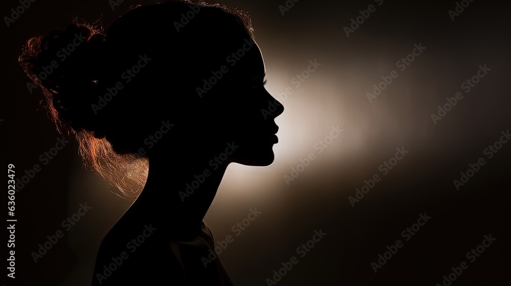 Vague outline of a female figure. silhouette concept Vague outline of a female figure. silhouette concept
