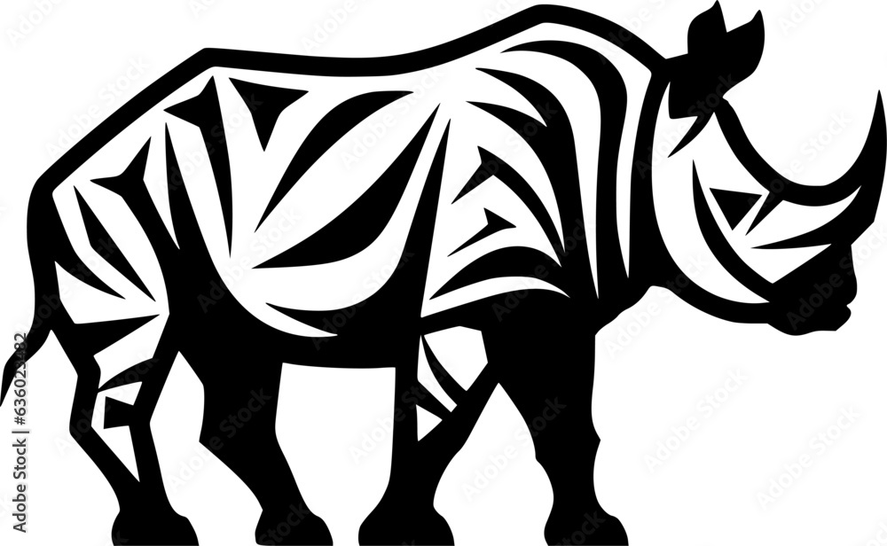 Obraz premium Rhinoceros - High Quality Vector Logo - Vector illustration ideal for T-shirt graphic