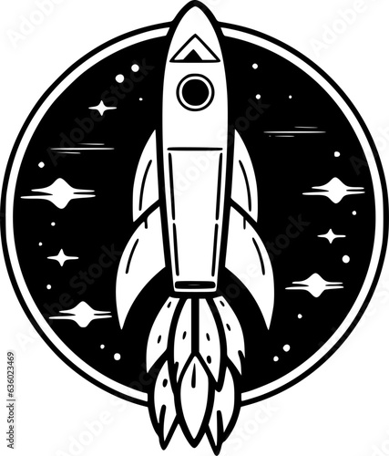 Rocket | Minimalist and Simple Silhouette - Vector illustration